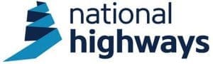 A logo illustrating National Highways